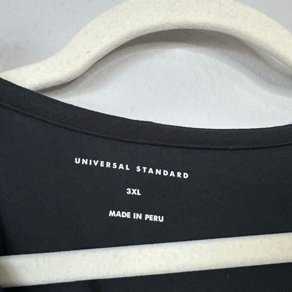 UNIVERSAL STANDARD Halie T-Shirt Dress Black Plus Size 3XL Womens 34-36 Comfy - Picture 5 of 7
